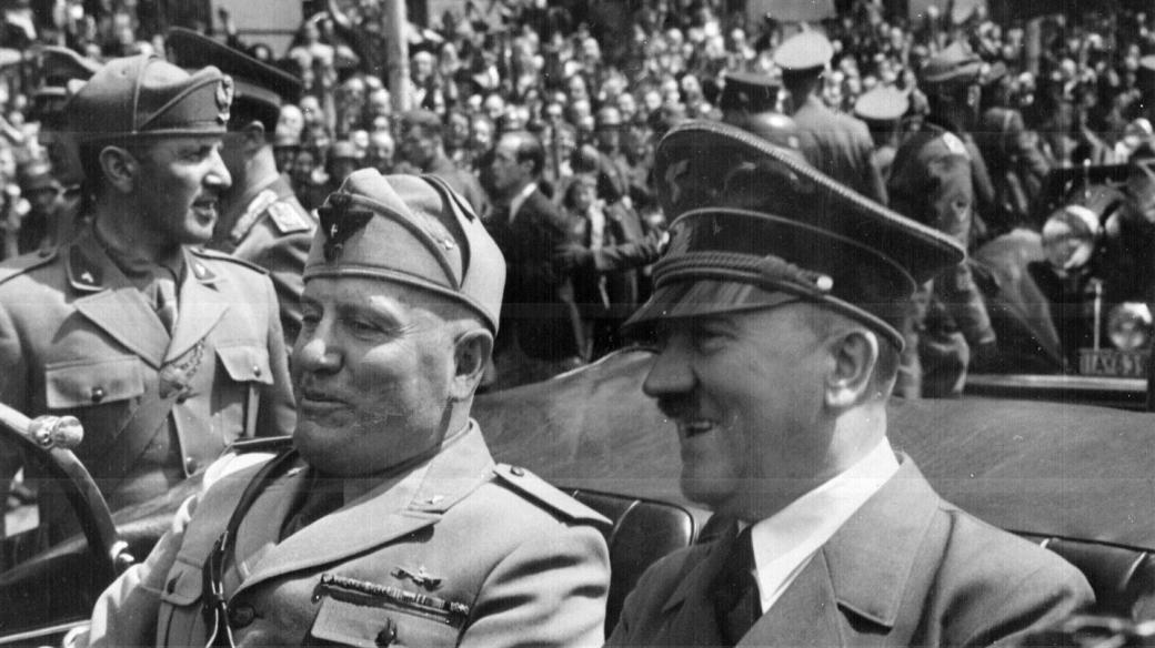 Benito Mussolini a Adolf Hitler v Mnichově, červen 1940