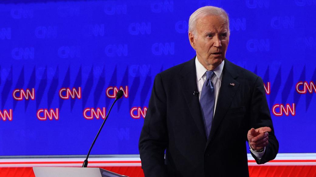 Prezident USA Joe Biden během předvolební debaty na CNN, 28. 6. 2024