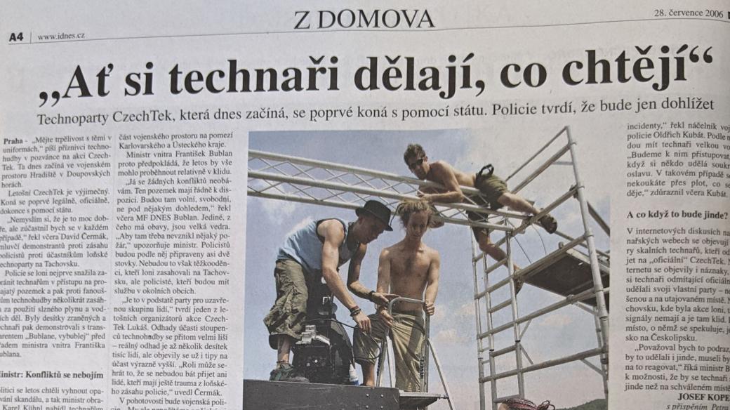 CzechTek 2006 na stránkách denního tisku