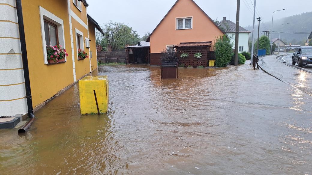 Povodně v Mikulovicích na Jesenicku