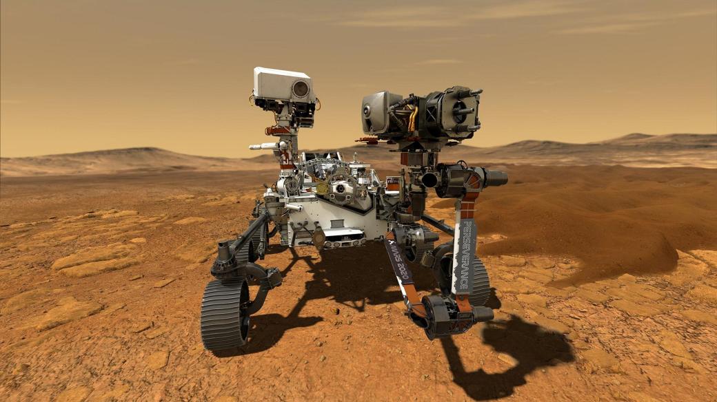 Vozítko Curiosity na Marsu