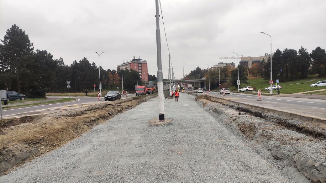 Oprava tramvajové trati ve Wolkerově a Brněnské ulici v Olomouci