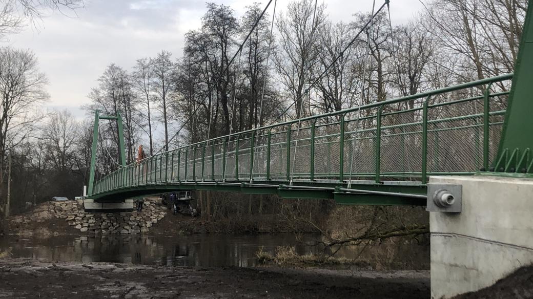 Nová lávka přes Ohři v Mostově na Chebsku