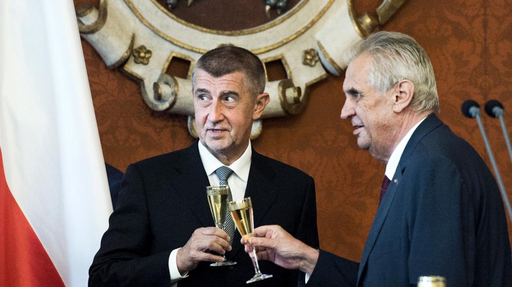 Premiér andrej Babiš a prezident Miloš Zeman