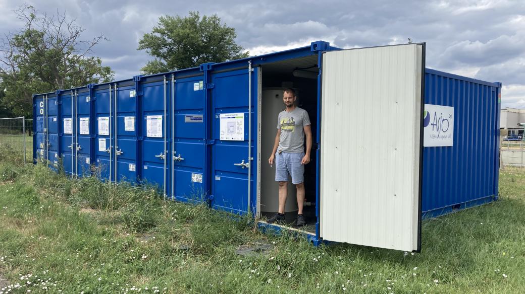 Kontejnerový domek v ČOV v Modřicích u Brna dočišťuje už jednou vyčištěnou vodu