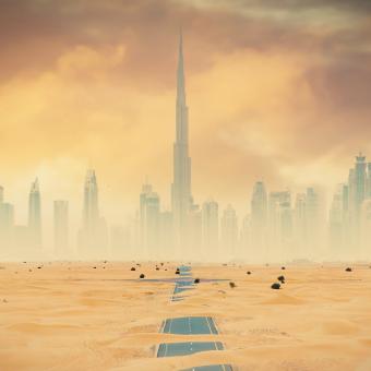 pouštní město, poušť, Dubaj