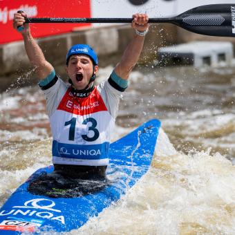 Jiří Prskavec slaví první triumf ve Světovém poháru na kanoi