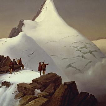 Grossglockner v rakouských Alpách, Marcus Pernhart (1824-1871)