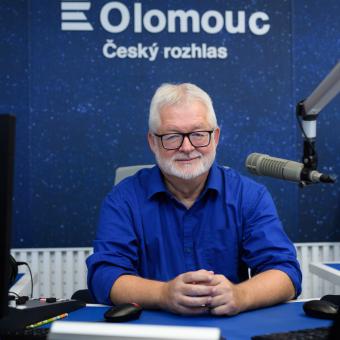 Jiří Matějů ve studiu Českého rozhlasu Olomouc