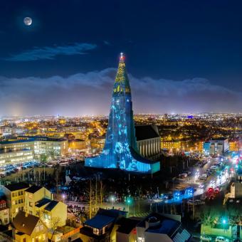 Nejvyšší islandský kostel Hallgrímskirkja v Reykjavíku