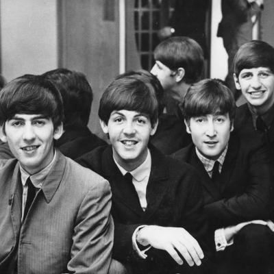 Kapela The Beatles, zleva George Harrison, Paul McCartney, John Lennon a Ringo Starr