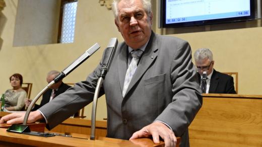 Prezident Miloš Zeman v Senátu