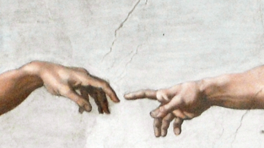 Michelangelo Buonarotti: Stvoření Adama, detail