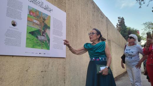 Malířka z Brandýsa nad Labem Jaroslava Bičovská vystavuje na zdi v Káhiře