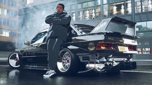 A$AP Rocky ve vizuálu ze hry Need for Speed Unbound