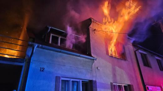 V pátek ráno hořel v Křelově-Břuchotíně rodinný dům