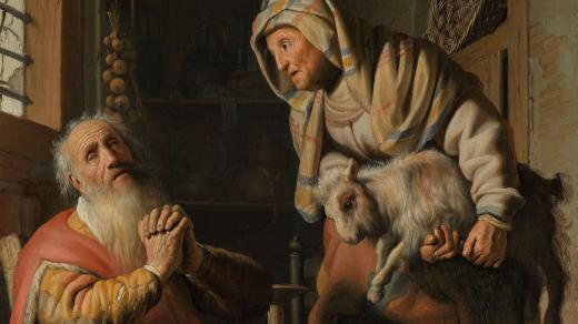 Tobit and Anna with the Kid, Rembrandt van Rijn, 1626; ;