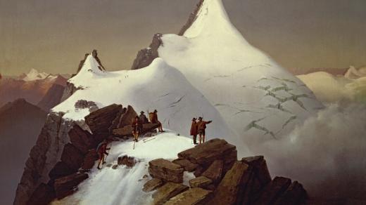 Grossglockner v rakouských Alpách, Marcus Pernhart (1824-1871)