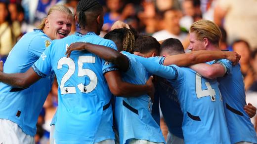 Fotbalisté Manchesteru City v úvodním kole Premier League v sezoně 2024/2025