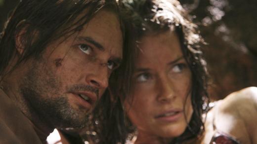 Josh Holloway a Evangeline Lilly v seriálu Ztraceni