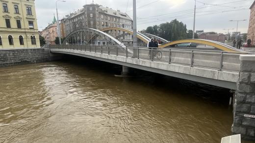 Most Václava Rendera na Masarykově třídě v Olomouci