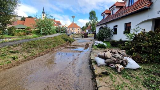 Benešov nad Černou na Českokrumlovsku po povodni