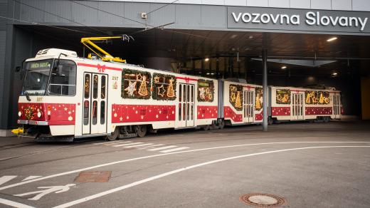 Plzeňská vánoční tramvaj