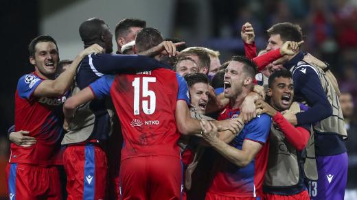 Fotbalisté Viktorie Plzeň po výhře v zápase s FK Karabach