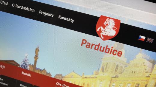 Úvodní stránka webu města Pardubice