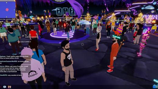 Screenshot z The Metaverse Festivalu