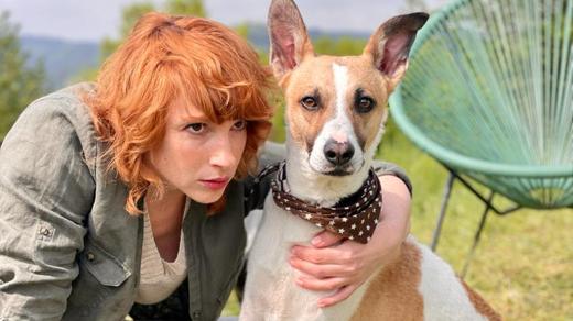 Vica Kerekes a Gump při natáčení pokračování filmu