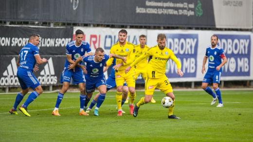 Fotbalisté Sigmy Olomouc hráli na hřišti Mladé Boleslavi