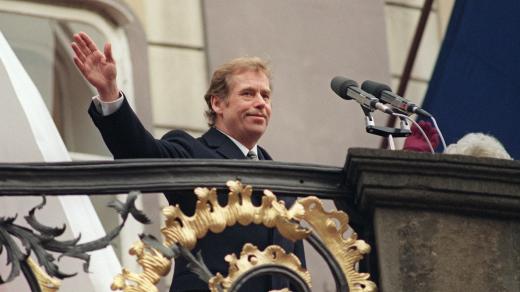 Prezident Václav Havel po svém zvolení prezidentem na Pražském hradě 29. prosince 1989